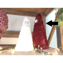 Abete ciniglia rosso cm,40 c/60 led uso interno