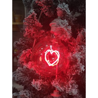 Lampadina cuore led rosso 15 cm | CarinCasa