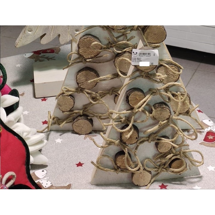 Abete legno con corde 17 x 25 cm | CarinCasa