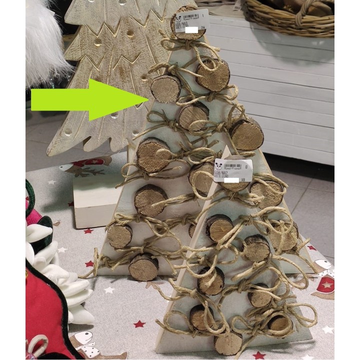 Abete legno con corde 27 x 36 cm | CarinCasa