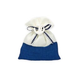 Sacchetto bicolor bianco blue