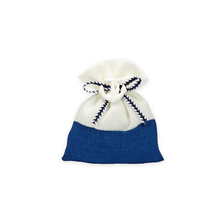Sacchetto bicolor bianco blue | CarinCasa