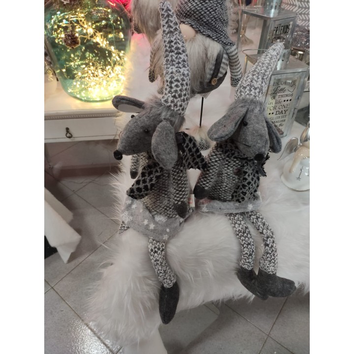 Topolina christmas soft grigia 54 cm | CarinCasa