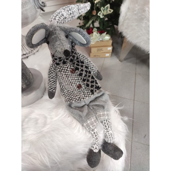 Topolino christmas soft grigio 54 cm | CarinCasa