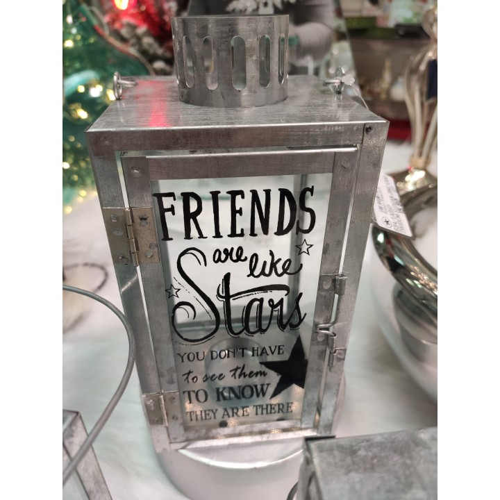 Lanterna slogan zinc 21X10 cm assortiti decori | CarinCasa