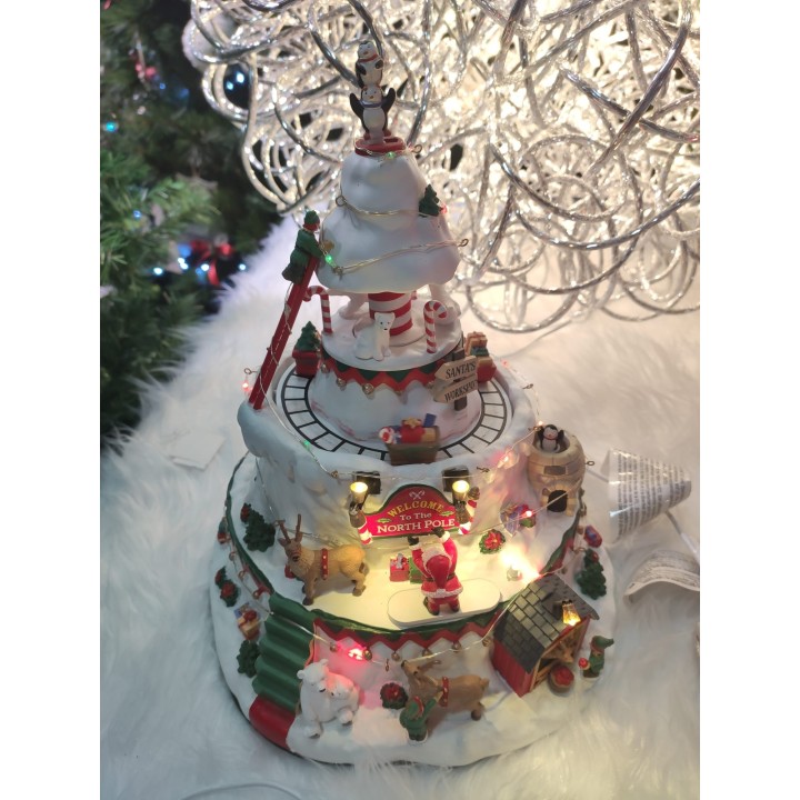 Paesaggio torre polo nord con led 24 x 25 x 29 cm |…