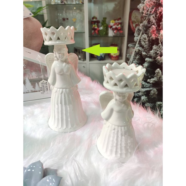 Angelo portacandele belle epoque avorio 20 cm | CarinCasa