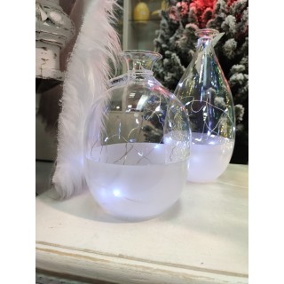 Vaso bottiglia rotondo bianco 17 cm | CarinCasa