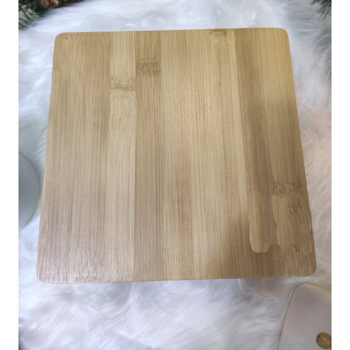 Alzata quadra in porcellana e bamboo 20 x 20 x 10 cm |…