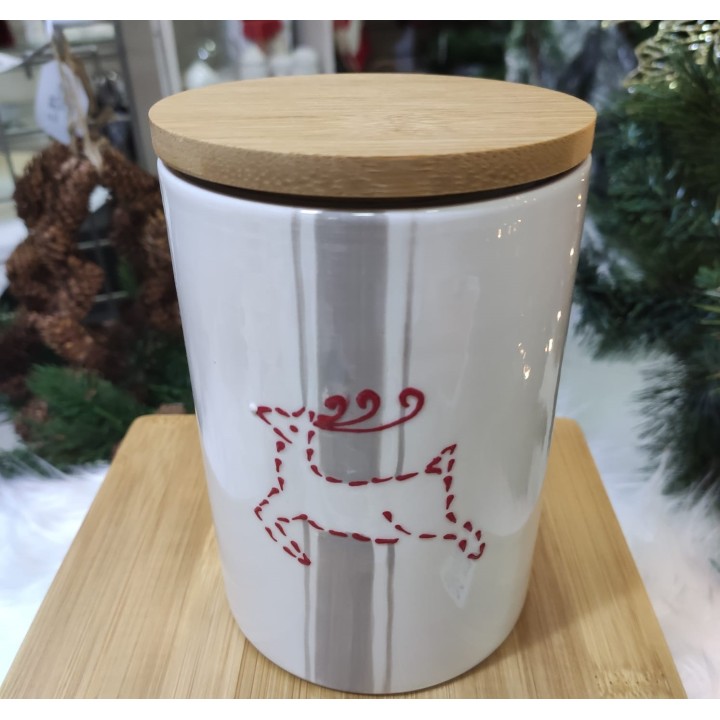 Barattolo alto con renna christmas 800 cc | CarinCasa