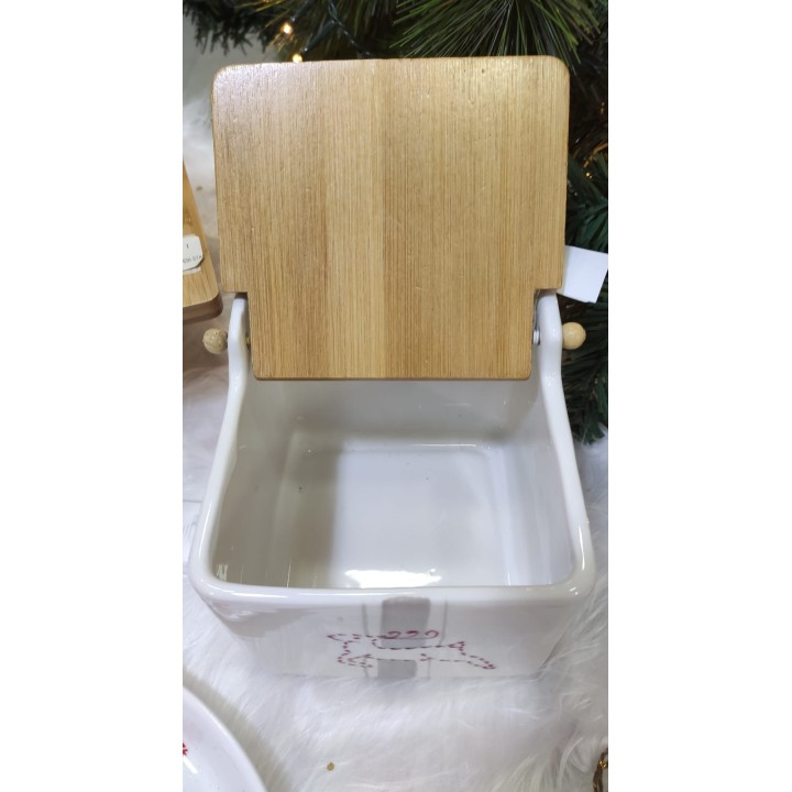 Barattolo quadro con renna Christmas