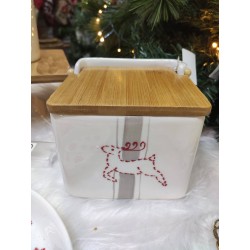 Barattolo quadro con renna Christmas