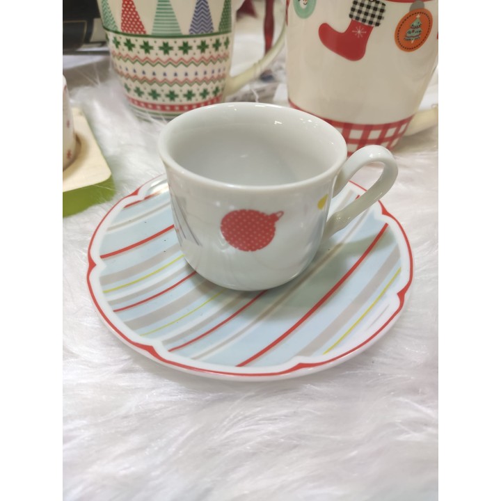 Servizio da caffè 6 tazzine natalizio Poema
