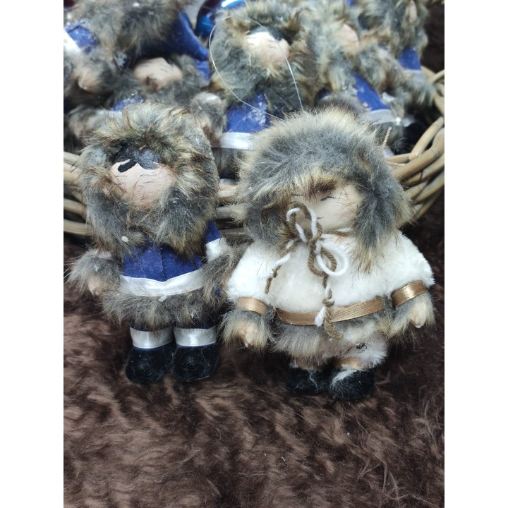 Bimbo eschimese assortito blu/bianco 16 cm | CarinCasa