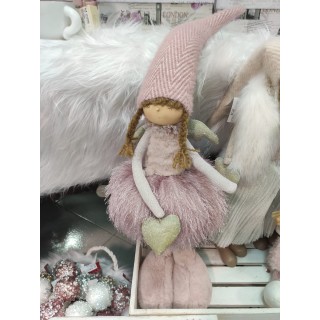 Fatina spiritosa trecce resina-stoffa 55 cm | CarinCasa