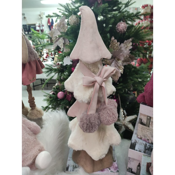Albero natale pelliccia bianco-rosa piccolo 60 cm |…