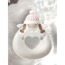 Vassoio/bimba ali ceramica 2 assortiti 27,3 x 21,4 cm