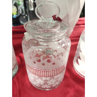 Barattolo mek fiocco di natale in vetro 12 x 18 cm |…