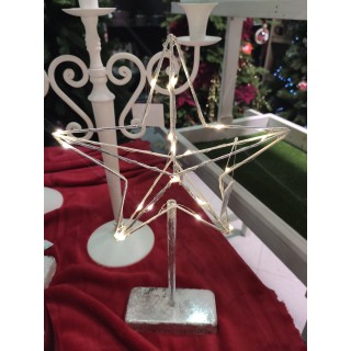 Stella su base con luci 20 x 40 cm | CarinCasa