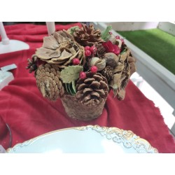 Vasetto c/pigne natural h.18 imb.4