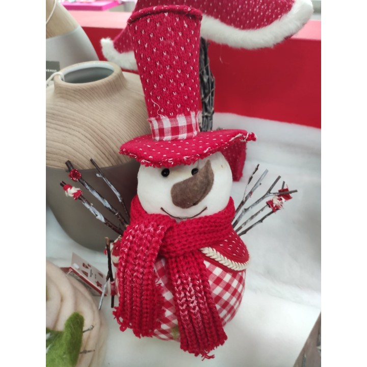 Addobbo pupazzo di neve natalizio 25 cm | CarinCasa