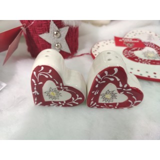 Set sale e pepe ceramica stella alpina rossa 6 x 6 x 3 cm |…