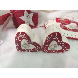 Set sale e pepe ceramica stella alpina rossa 6 x 6 x 3 cm