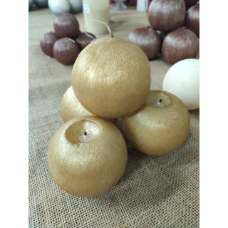 Candela sfera oro 10 x 10 cm | CarinCasa