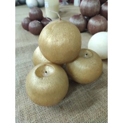 Candela sfera oro 10 x 10 cm