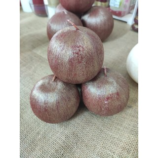 Candela a sfera bordeaux 7,5 x 7,5 cm | CarinCasa