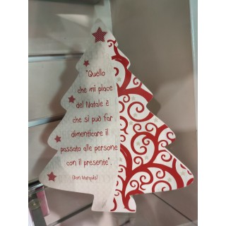 Albero legno natale white chic con frase 20 x 25 cm |…