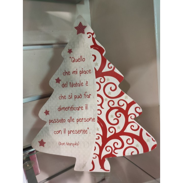 Albero legno natale white chic con frase 20 x 25 cm |…