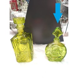 Bottiglia mini verde in vetro 18 cm