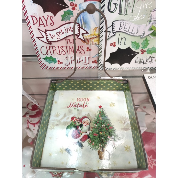 Porta tovagliolo buon natale assortiti 17,5 x 17,5 x 4 cm |…