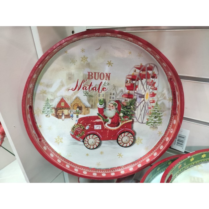 Vassoio tondo buon natale assortiti 2 colori 33 cm |…
