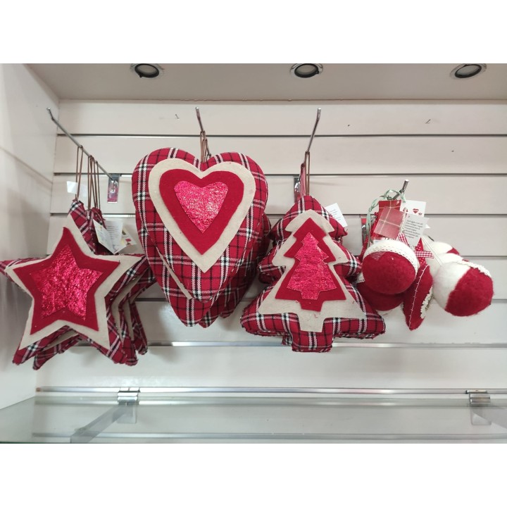 Addobbo cuore Christmas rosso