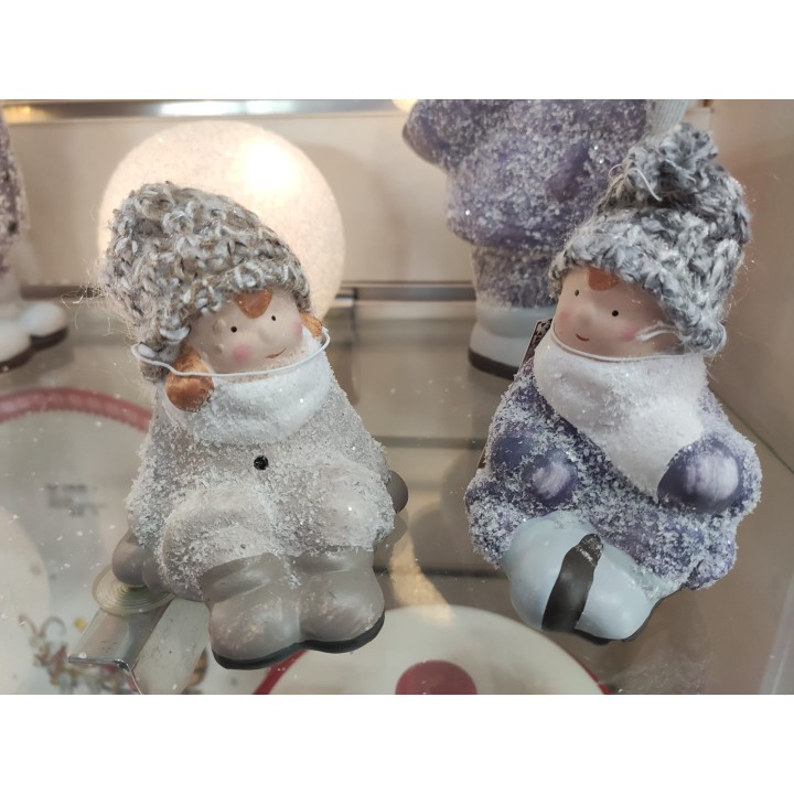 Bimbo natalizio seduto in terracotta assortito 2 modelli 7…