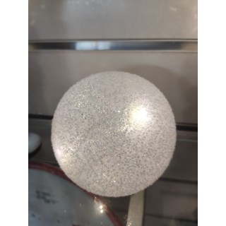 Sfera glitter white con led 10,5 cm | CarinCasa