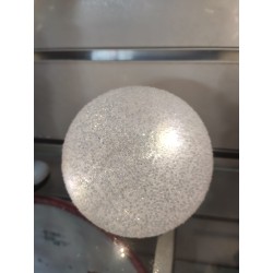 Sfera glitter white con led 10,5 cm