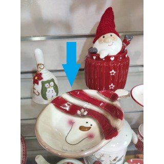 Piatto porta biscotti pupazzo di neve 17 cm | CarinCasa