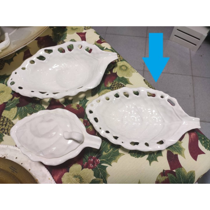 Mythos foglia piatto 23,5x14,5x 4 cm Fade | CarinCasa