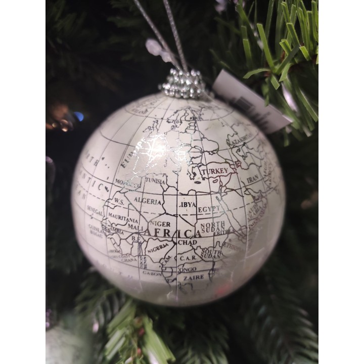 Sfere mappamondo finitura Argento 4 colori 80 x 80 mm |…