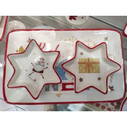Antipastiera Natale con piattini stella