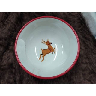 Coppa natalizia con renna 16,5 cm | CarinCasa