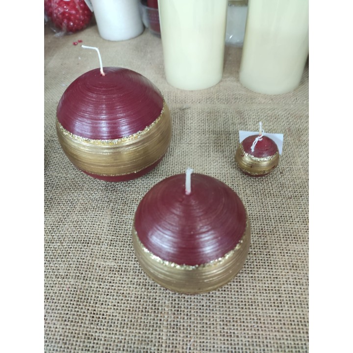 Cand.sfera glamour rossa 10 x 10 cm | CarinCasa