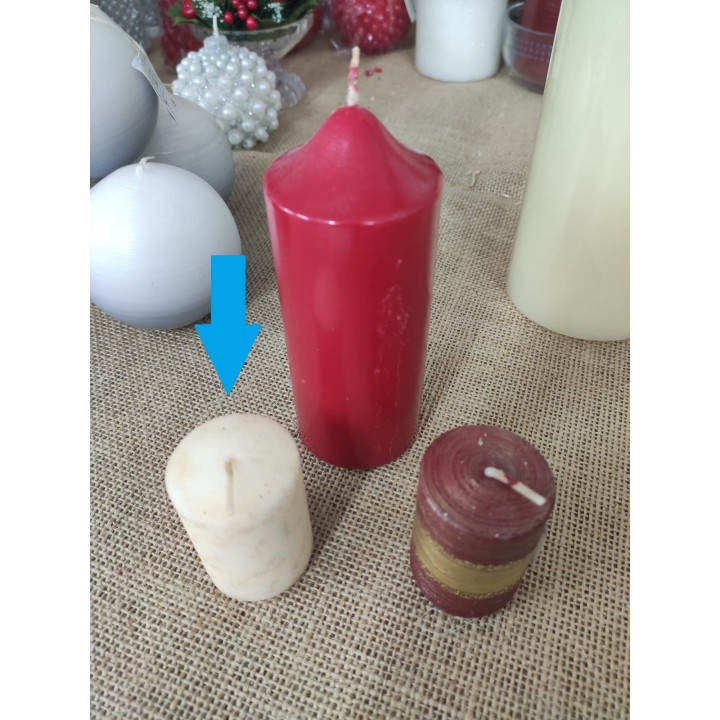 Candela moccolo panna 6 cm | CarinCasa