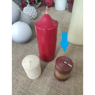 Candela moccolo glamour bordeux 6 cm | CarinCasa