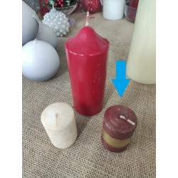 Candela moccolo glamour bordeux 6 cm