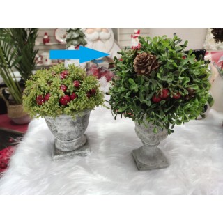 Vaso impero con mele e pigne 10 x 21 cm | CarinCasa