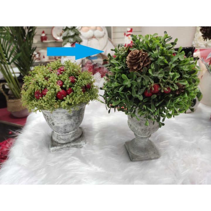 Vaso impero con mele e pigne 10 x 21 cm | CarinCasa